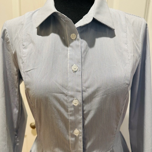 BCBG Generation Stripe button up flare dress - Picture 3 of 9
